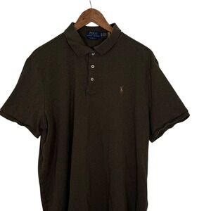 Polo Ralph Lauren Men's Classic Fit Short Sleeve Polo Shirt Dark Olive Green XL